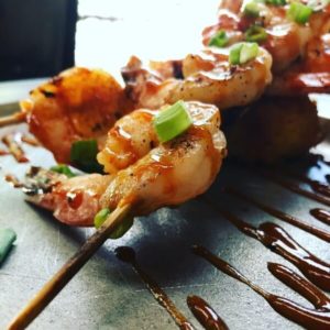 BBQ shrimp skewers