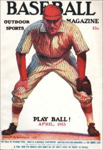 Magazine cover with Shoeless Joe Jackson .