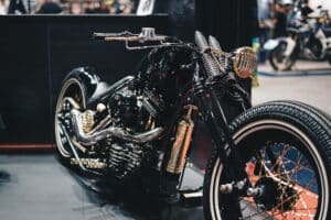 Shiny Chrome motorcycle 