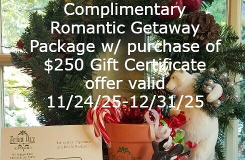 Polar bear in front of Christmas wreath with candy canes in mug