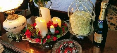 deluxe package with roses and choc